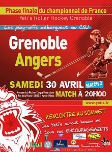 Roller-hockey ¼ de finale (match retour) : Grenoble – Angers, présentation