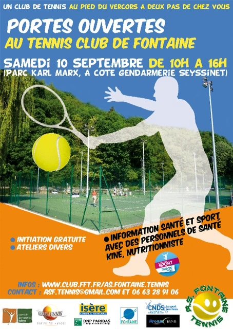 Tennis : journée portes ouvertes à Fontaine