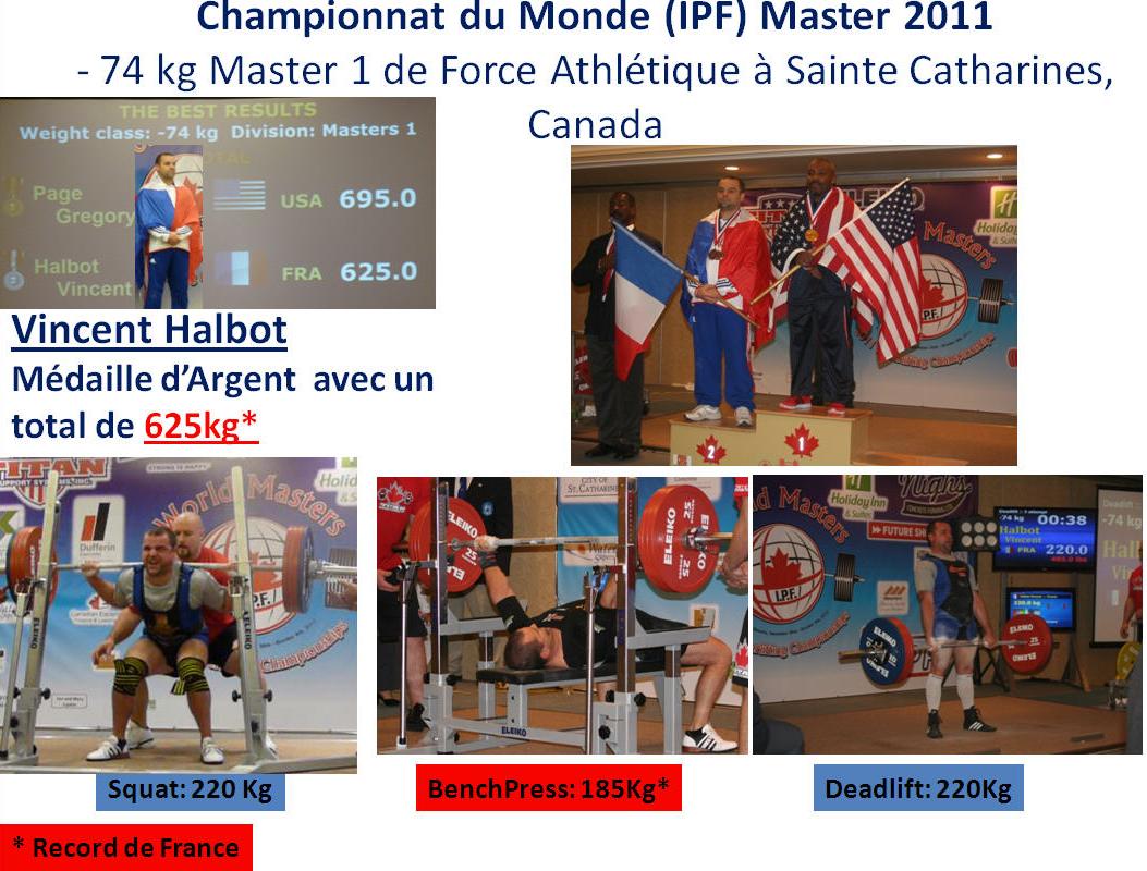 Vincent Halbot vice champion du monde de force athlétique