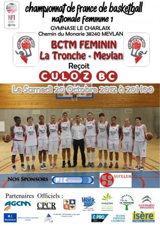 Basket-ball – NF1 : le BCTM de retour à domicile