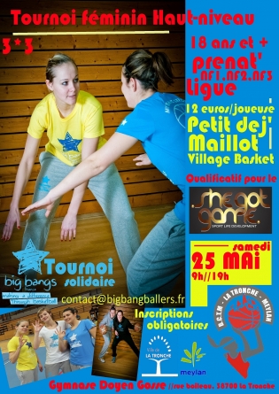 Basket – Tournoi 3×3 exclusivement féminin le 25 mai