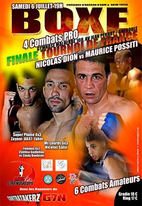 Boxe à Malherbe (Grenoble) le 6 juillet