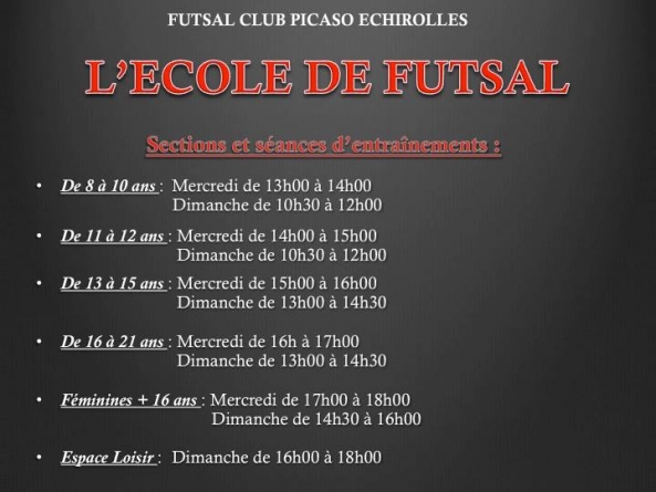 L’école de futsal du FC Picasso Echirolles