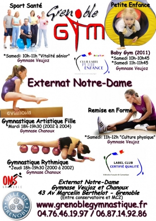 Baby Gym et Sport Santé avec le Grenoble Gymnastique