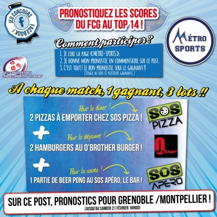 Pronostiquez FC Grenoble – Montpellier