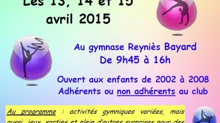 Stage de printemps du Grenoble Gymnastique