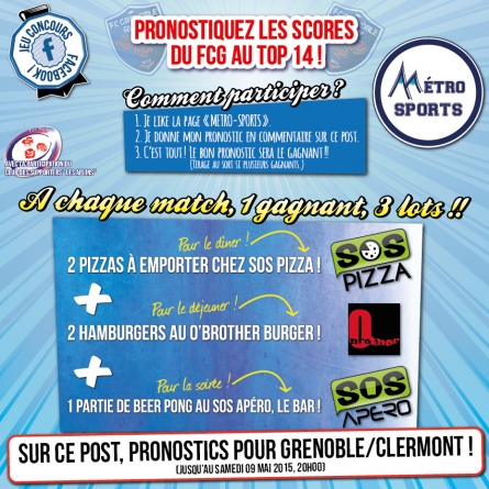 Pronostiquez FC Grenoble – Clermont