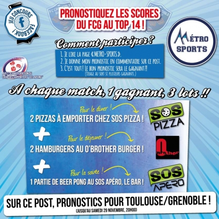 Pronostiquez FC Grenoble – Toulouse