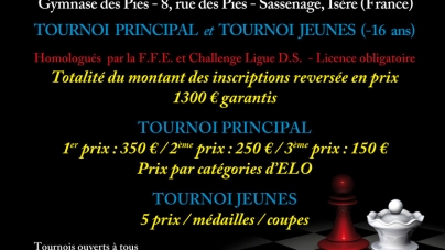 Echecs : 1er Open Rapide de Sassenage le 8 mai