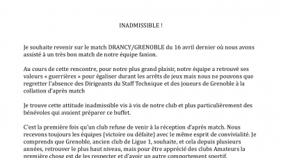 La tacle du président de Drancy au GF38