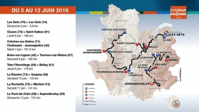 Criterium du Dauphiné : le parcours 2016