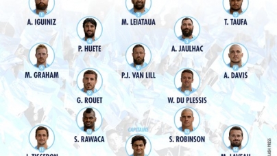 Aviron Bayonnais : le XV de départ face au FC Grenoble