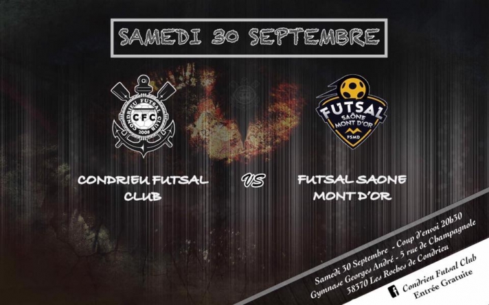 Futsal Saône Mont D’or tenu en échec à Condrieu