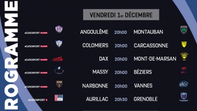 Pro D2 : le programme de la 14ème journée