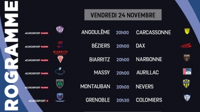 Pro D2 : le programme de la 13ème journée