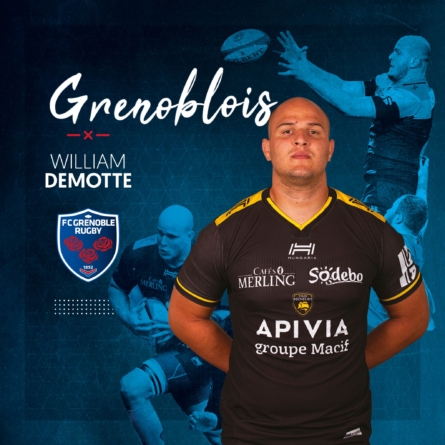Le 2e ligne William Demotte s’engage avec le FC Grenoble