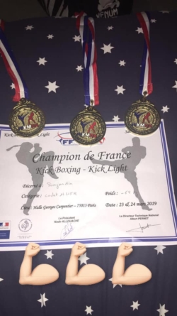 Sirajoudin MAIRKAEV champion de France cadets de kick-boxing