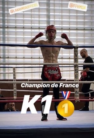 Valentin Bon Mardion champion de France junior 2019 de kick boxing