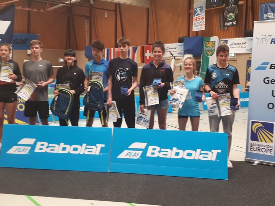#Badminton – 3 médailles ramenées du tournoi international de Refrath U17