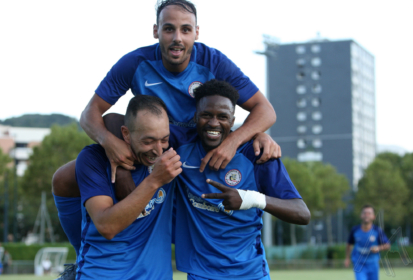 Le FC Échirolles avec ses recrues pour la reprise du championnat