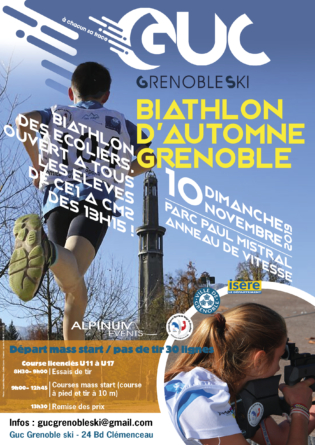 Biathlon d’Automne et Biathlon des écoliers du GUC Grenoble Ski le 10 novembre