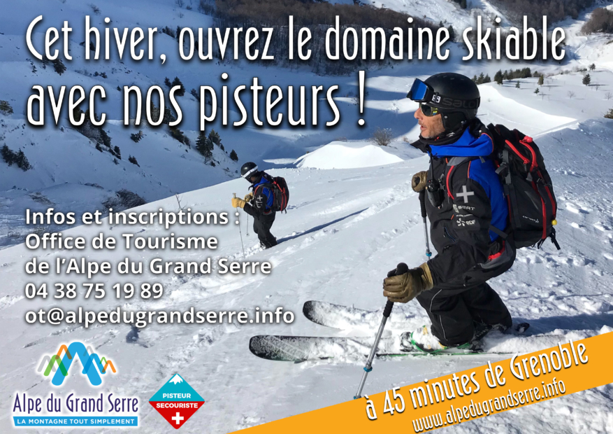 Ouvrez le domaine skiable de l’Alpe du Grand Serre avec les pisteurs de la station