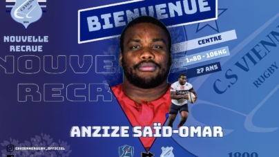 Le CS Vienne Rugby officialise l’arrivée d’un joueur de Pro D2