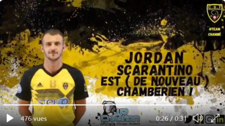 Retour à Chambéry pour Jordan Scarantino
