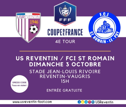 Coupe de France. Suivez US Reventin – St Romain le Puy en direct commenté