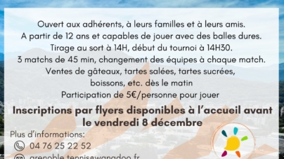 Grenoble Tennis Padel renouvelle son tournoi au profit du Téléthon