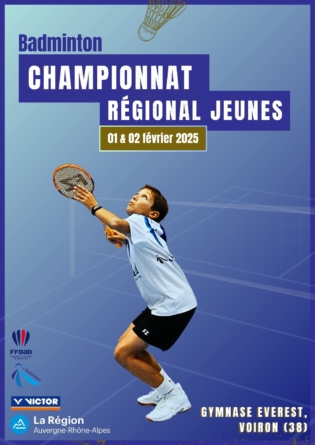 Badminton.  Le Championnat Régional Jeunes AURA à Voiron en février