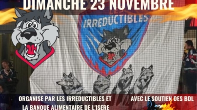 Collecte de denrées alimentaires organisée par les Irréductibles lors de BDL – Amiens