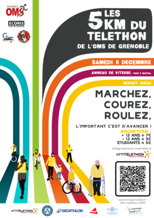 Le 6 décembre, Grenoble se mobilise : les 5 km du Téléthon reviennent pour une 9ème édition festive !