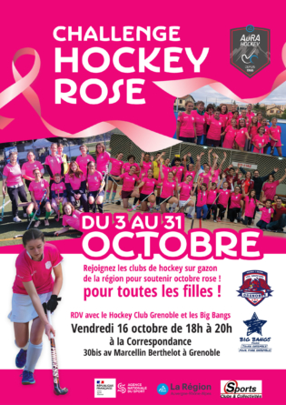Challenge Hockey Rose avec le Hockey Club de Grenoble et les Big Bang Ballers